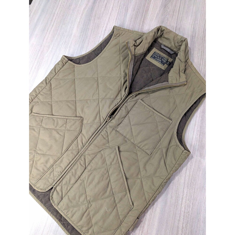 1990s J.Crew military-style NX-631 canvas quilted vest M